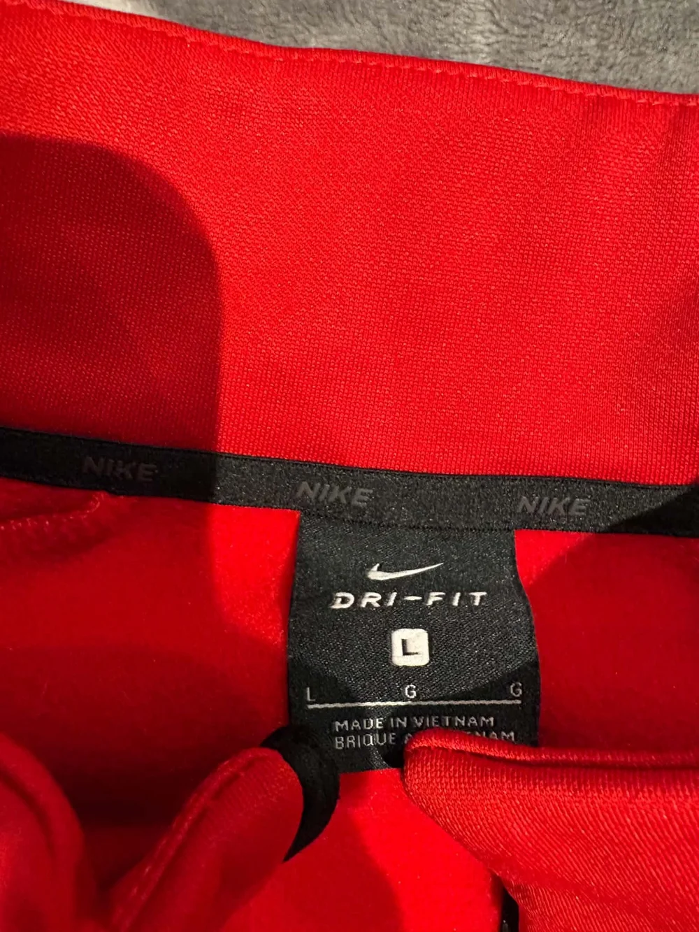 Nike Men’s Red Dri-FIT Quarter-Zip Jacket